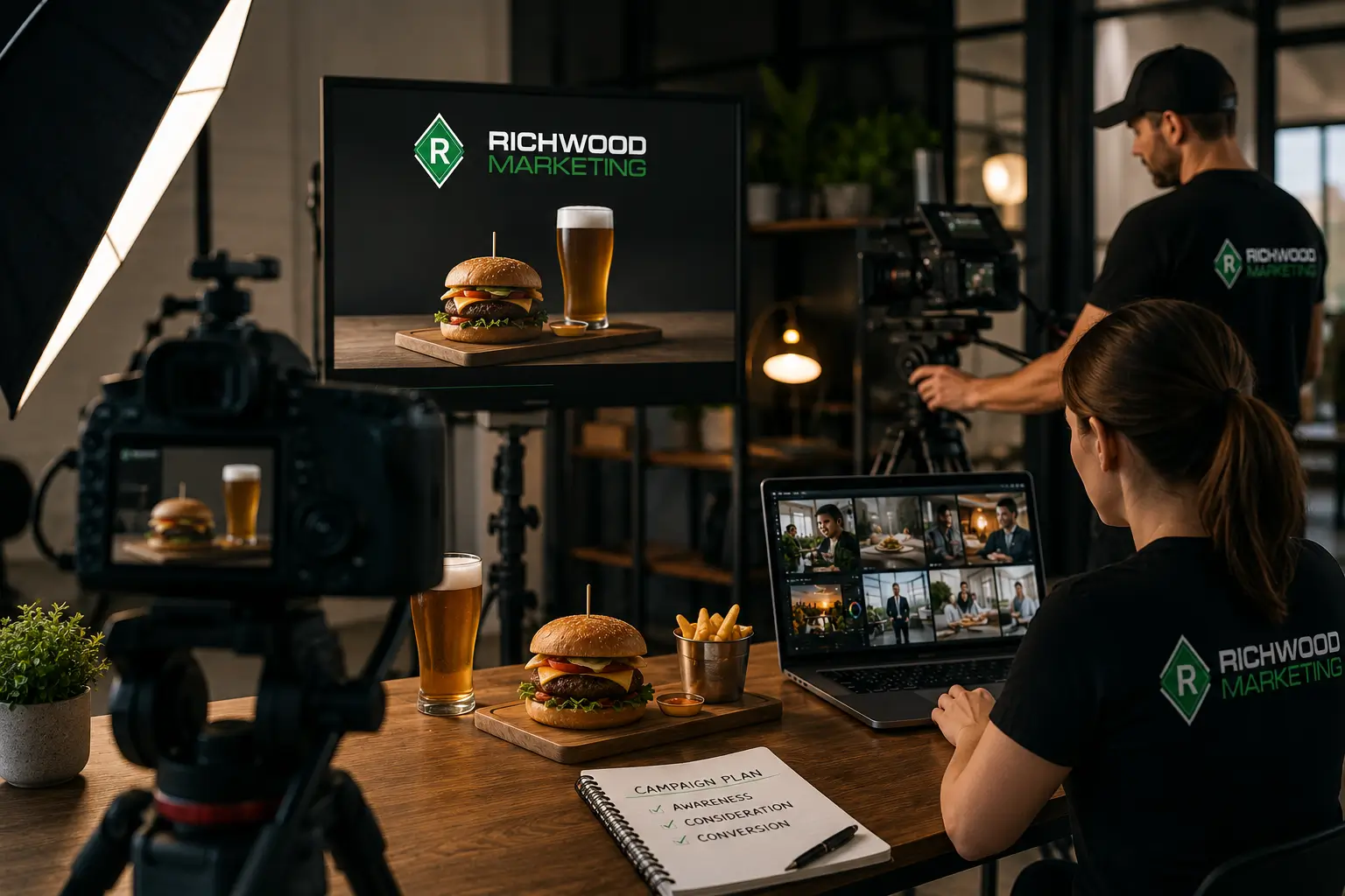 Photography and Videography for Marketing Campaigns, Studio setup for RICHWOOD marketing shoot | Richwood Marketing