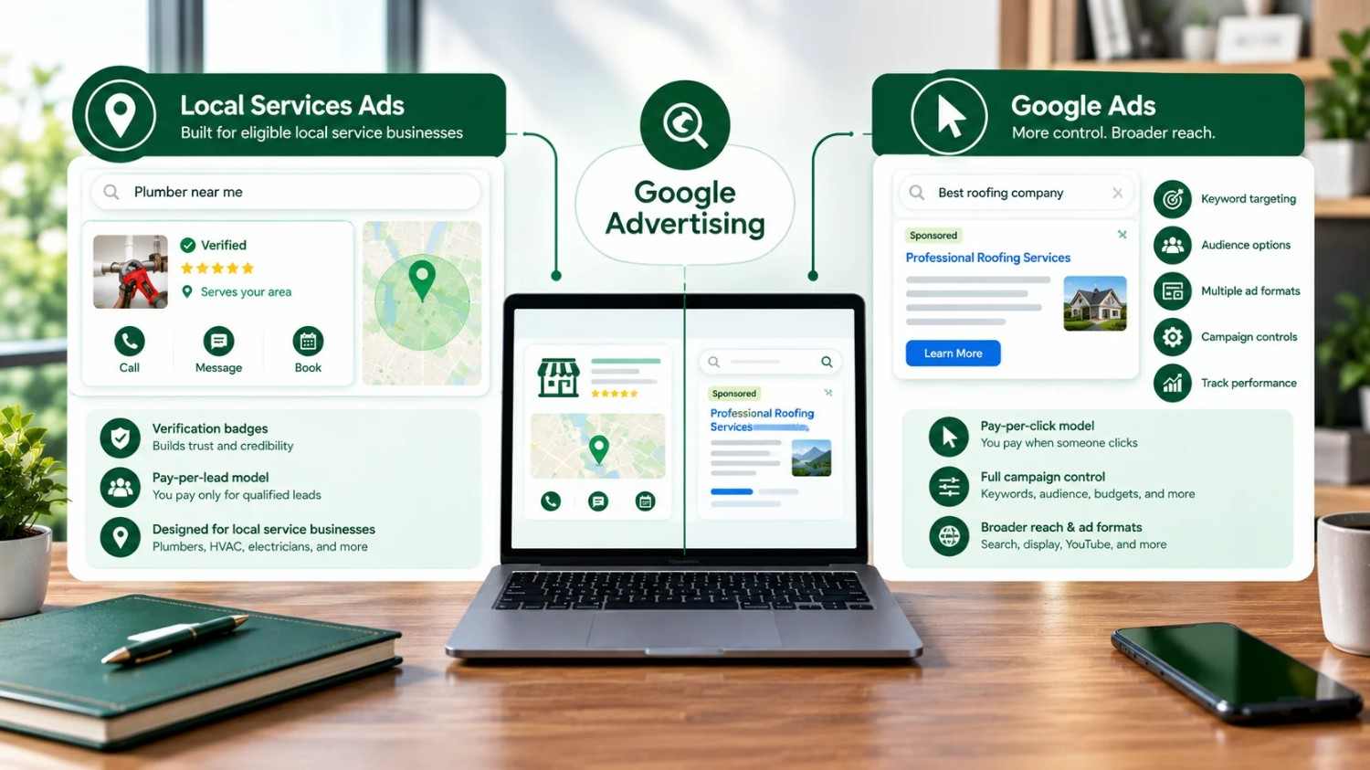 google local services ads vs google ads | Richwood Marketing
